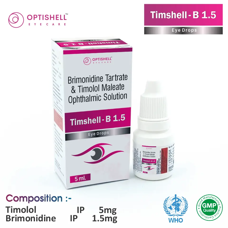 Timolol 5mg/ml + Brimonidine 1.5mg/ml Eye Drops PCD